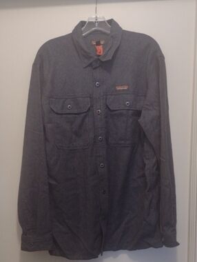 Patagonia Men's Charcoal Button-Up Shirt Jacket (J761)
